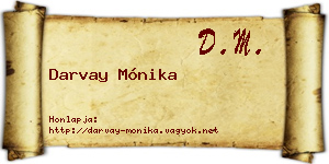 Darvay Mónika névjegykártya